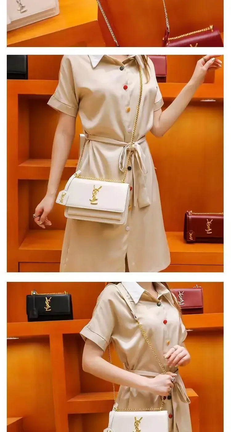 2026 new women's shoulder messenger bag big brand with the same fashion chain bag versatile