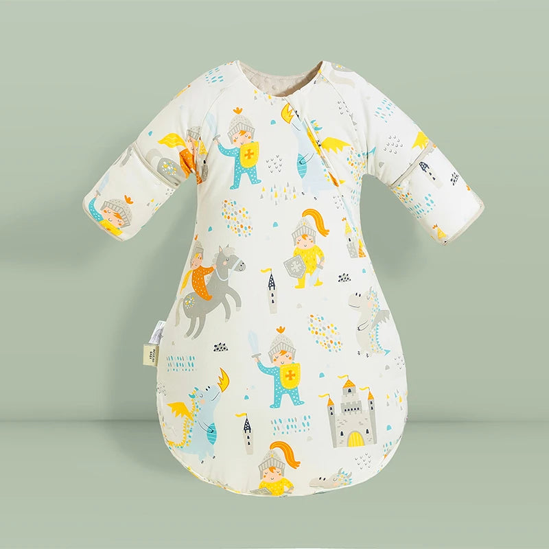 INSULAR Baby Thickened Sleeping Bags Infant Warm Pajamas Kids Cartoon Cotton Sleep Sack Toddler Anti-kick Onesuit Autumn Winter