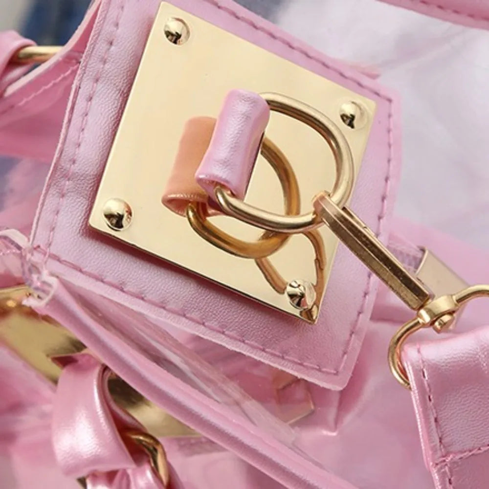 Large Summer Clear Totes Bags Transparent PVC Women Handbags Crossbody Clutch Purse Shoulder Messenger Bag The Songkran Festival