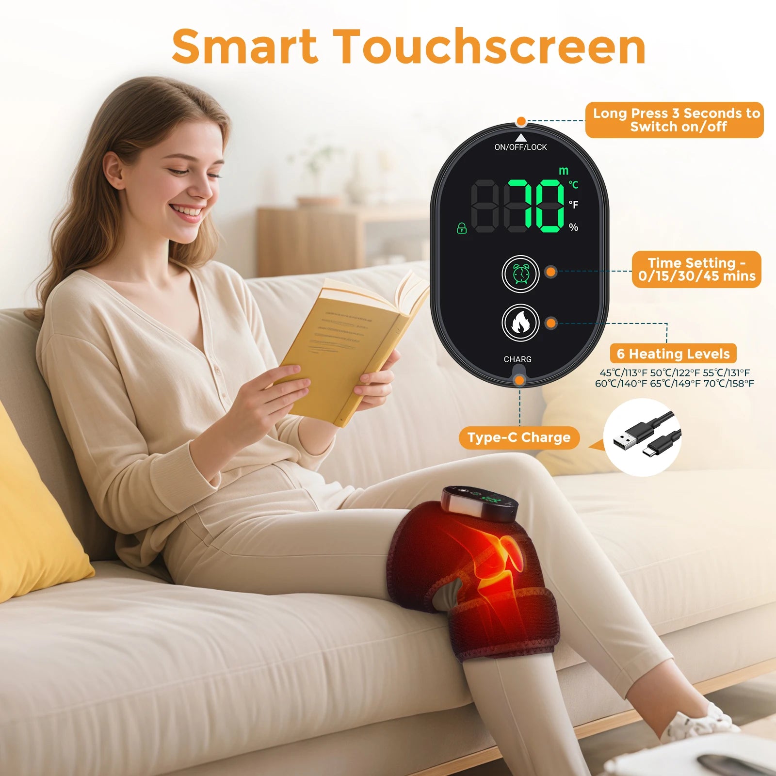 Vibration Shoulder Steamer Belt Heated Shoulder Warmer Massager Electric Smart Massage Machine Temperature Adjust
