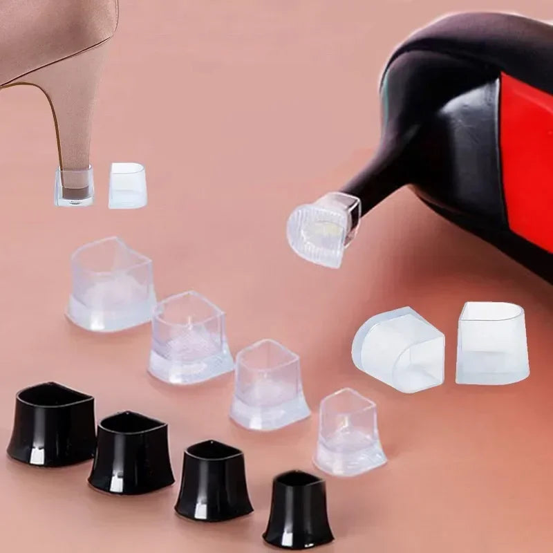 1PAIR Silicone High Heel Protectors Stoppers Latin Stiletto Dancing Covers Antislip High Heeler Bridal Wedding Shoes Accessories
