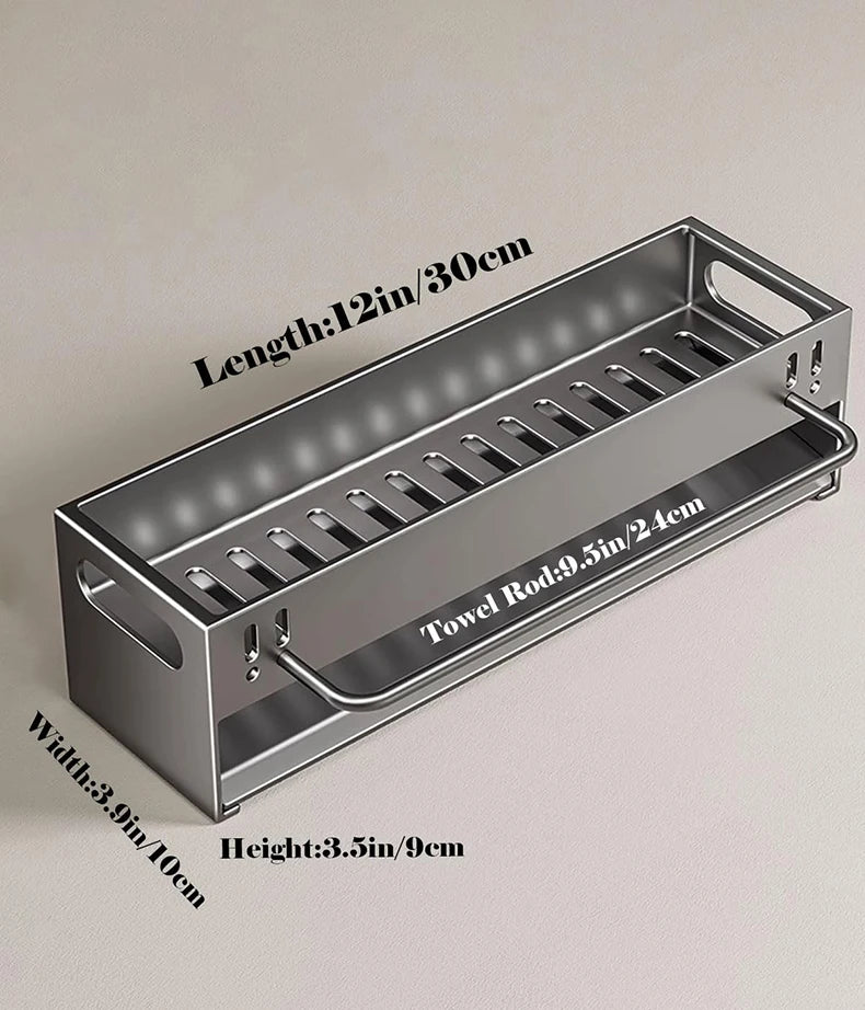 Kitchen Sink Caddy Organizer Dish Soap Brush Sponge Holder Countertop Sink Organizer Rack for Kitchen Organizers and Storage