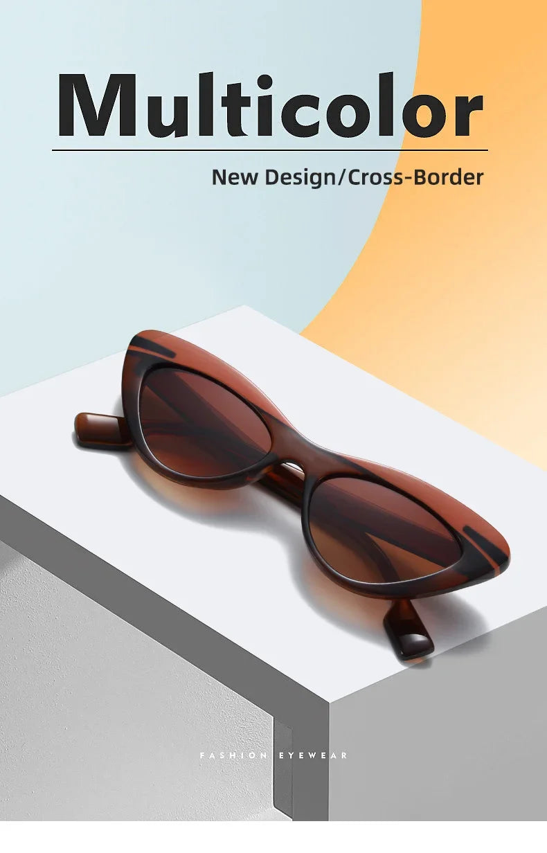 New Fashion Cat Eye Sunglasses Women Vintage Shades Brand Designer Gafas Luxury Sun Glasses UV400 Eyewear Oculos