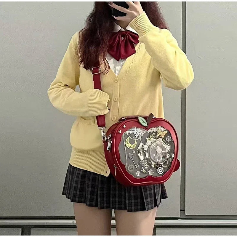Creative Women's Ita Bag,original Cute Kawaii Ita Backpack,apple Five Pointed Star Street Fashion Harajuku Girl Crossbody Bag