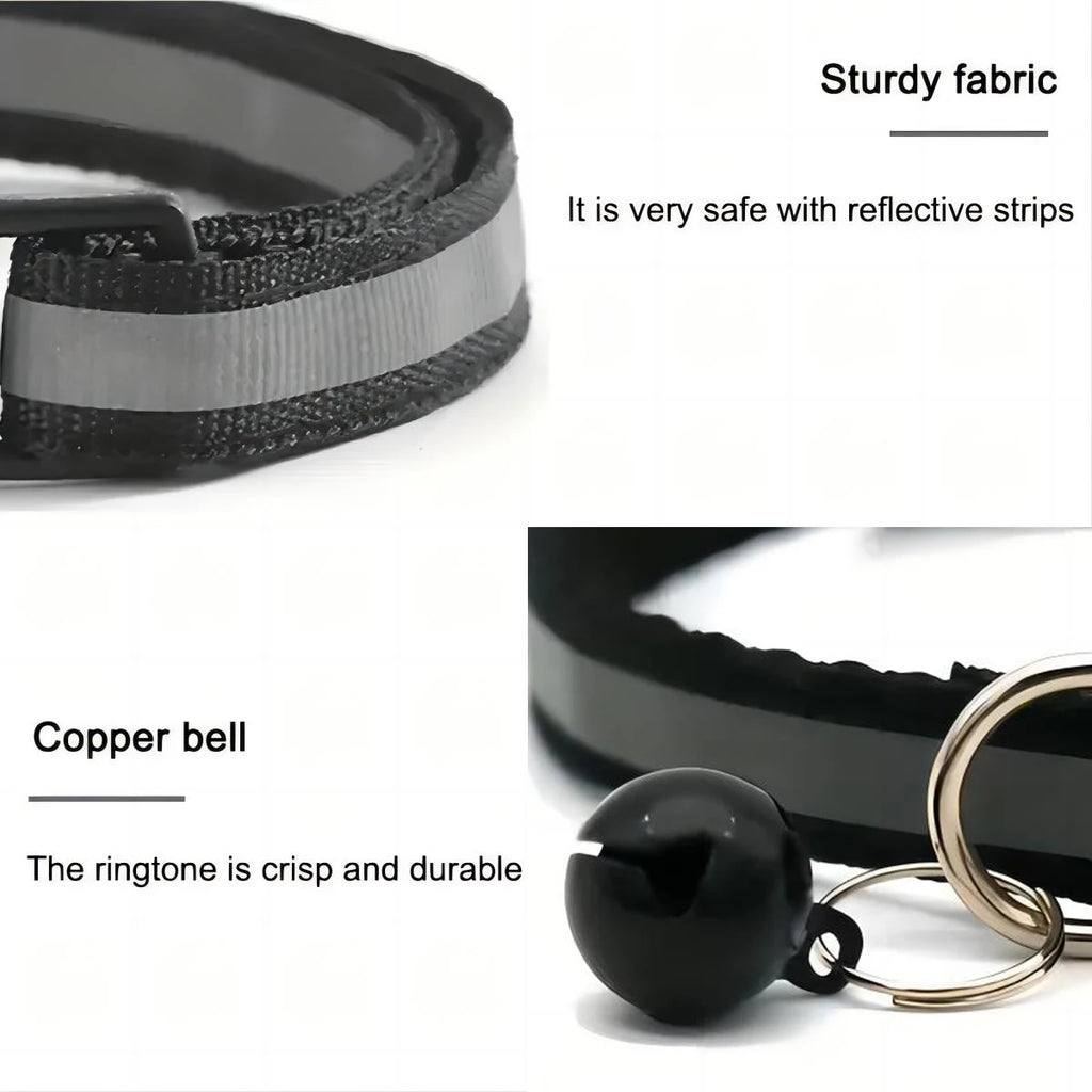 2 PC cat and dog footprints really reflective pet collar+strip reflective pet collar, reflective anti-lost pet collar.