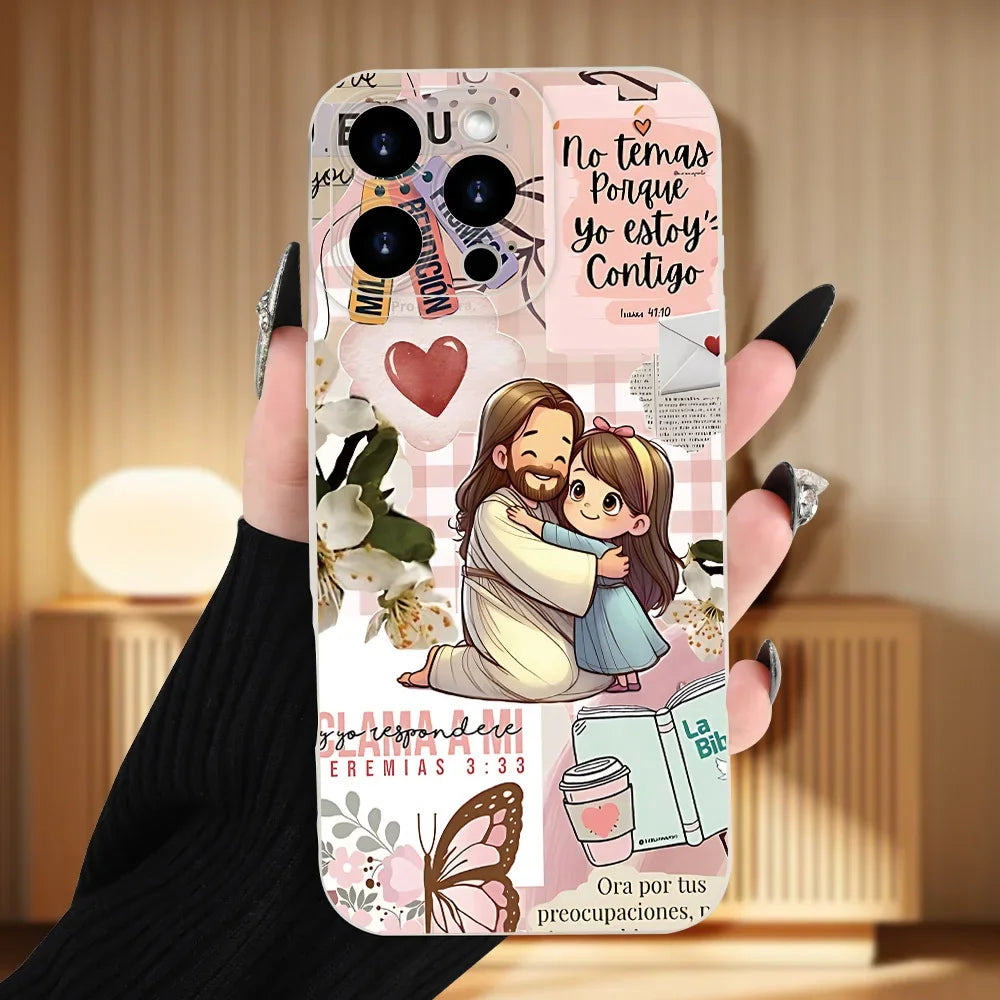 A popular creative phone case with Jesus design, compatible with iPhone 17 16 15 14 13 12 11ProMax Plus