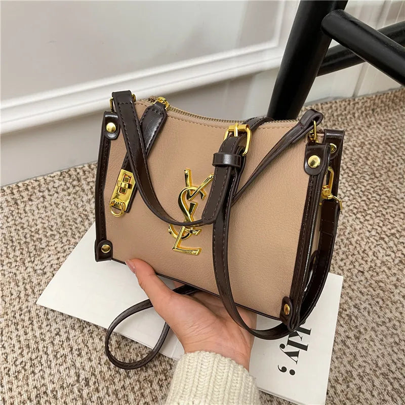 2026 New Korean Style Retro Mini Square Crossbody Bag Shoulder Top Handle Purse Textured Everyday Tote for Women