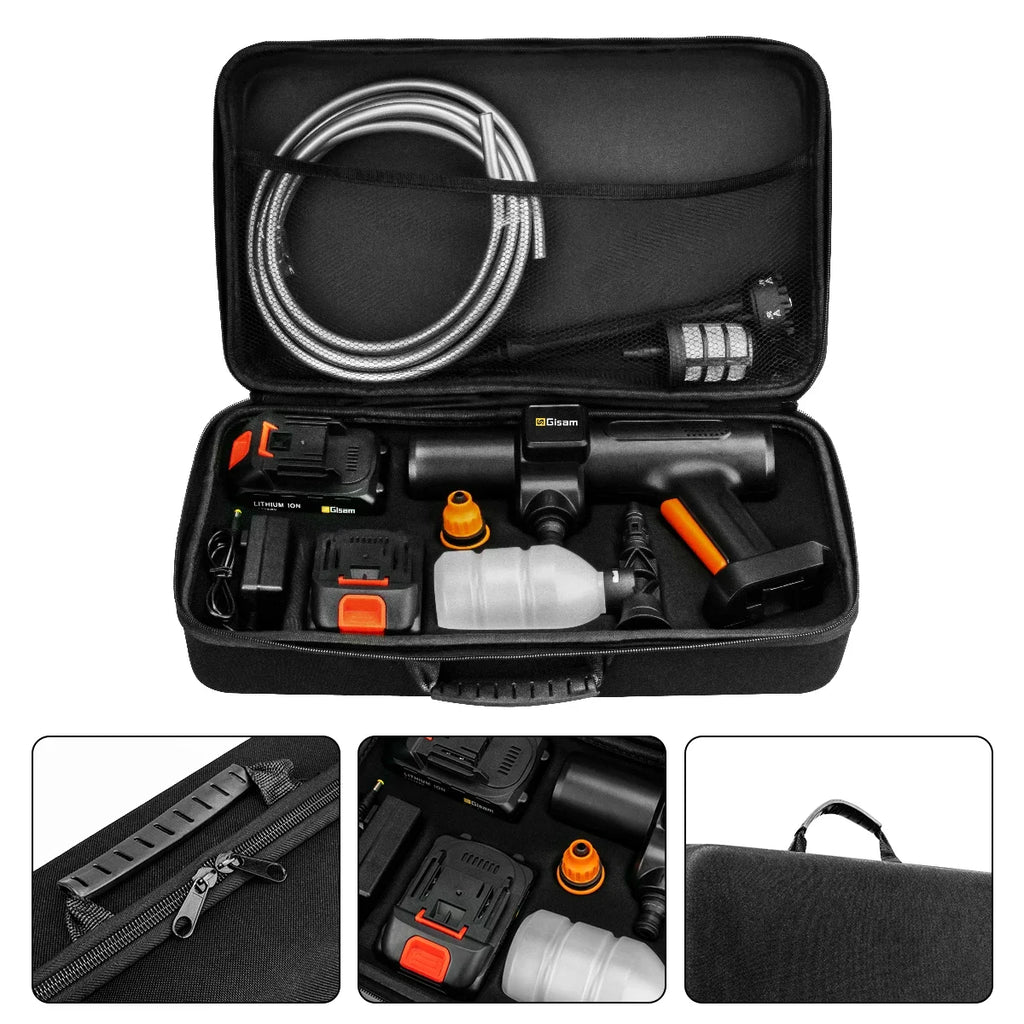 Gisam 200Bar Brushless Electric High Pressure Washer 6IN1 Car Wash Water Gun Garden Spray Gun Power Tool for Makita 18V Battery
