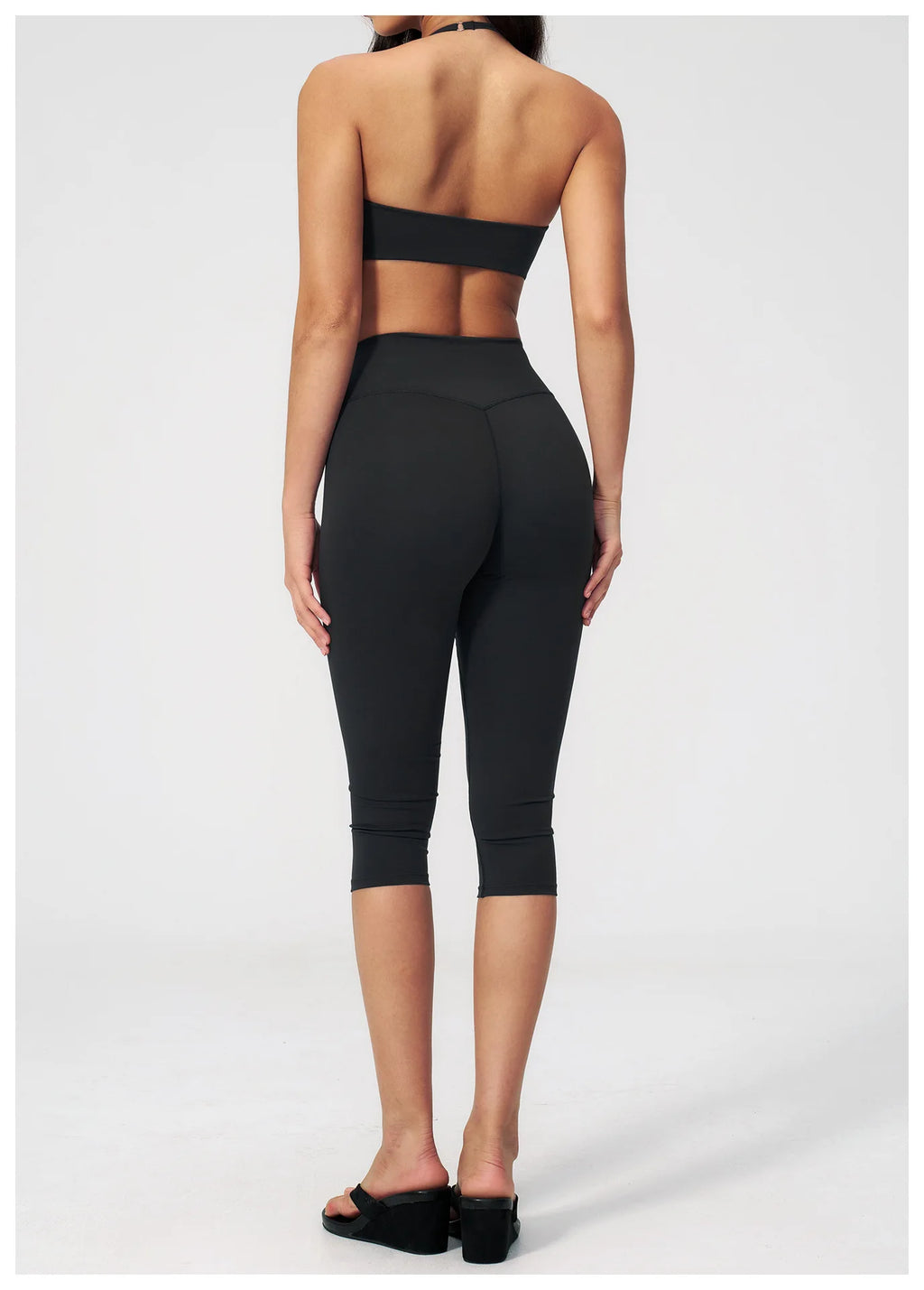 Yoga Set 2PCS Sports Set Short Sleeve Fitness Outfits Women Tracksuit Workout Clothes Running Capri Pants Gym Suit Athletic Wear
