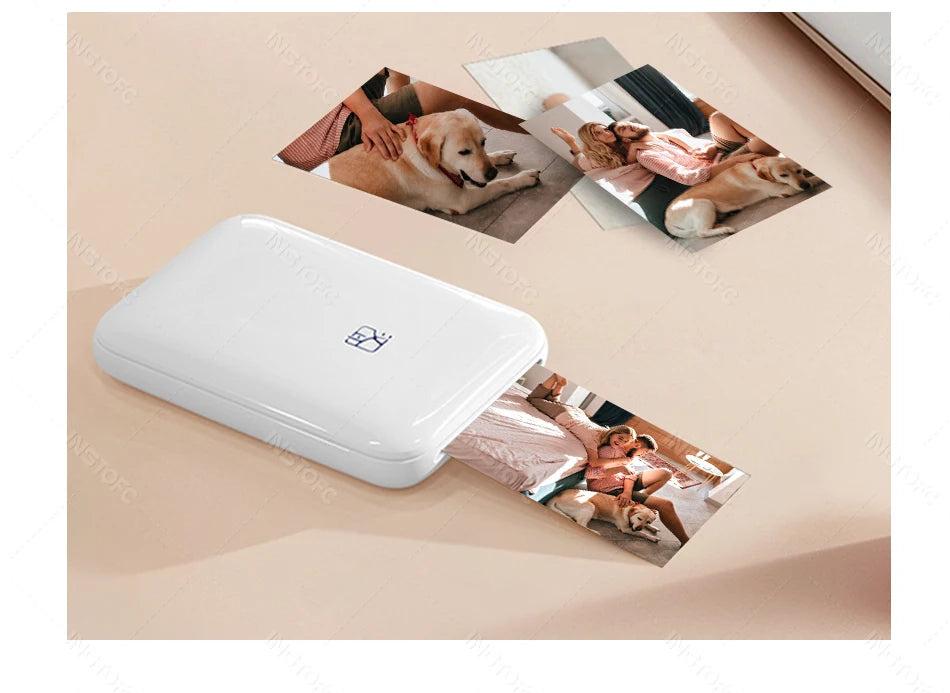 MT53 Color Photo Portable Printer Mobile Phone Mini Handheld Pocket Wifi Bluetooth Printing Machine 2x3 inch Sticky-Backed Paper