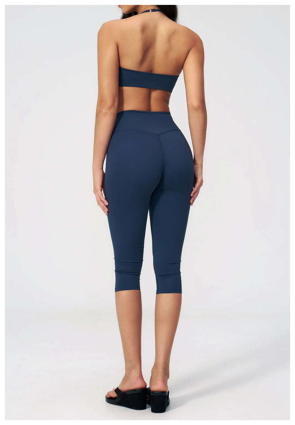 Yoga Set 2PCS Sports Set Short Sleeve Fitness Outfits Women Tracksuit Workout Clothes Running Capri Pants Gym Suit Athletic Wear