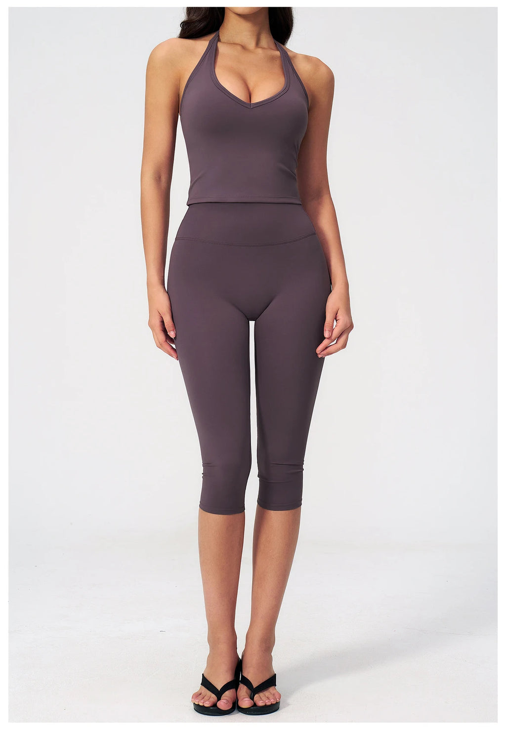 Yoga Set 2PCS Sports Set Short Sleeve Fitness Outfits Women Tracksuit Workout Clothes Running Capri Pants Gym Suit Athletic Wear