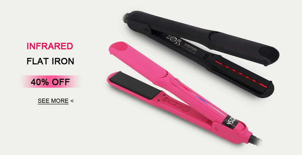 Korean Hair Straightener Keratin Treatment Floating Wide Plate Ceramic Flat Iron Dual Voltage Hair Curling Iron Salon Styler