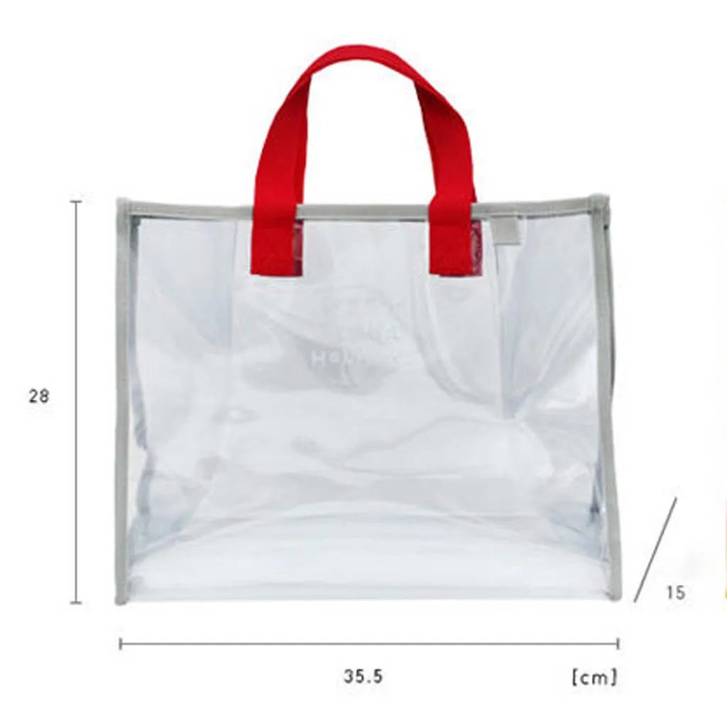 Summer Transparent Handbag Swimming Fashion Beach Pvc Outdoor Travel Bag Bag Pu Leather Shoulder Bag For Women Fast Shipping