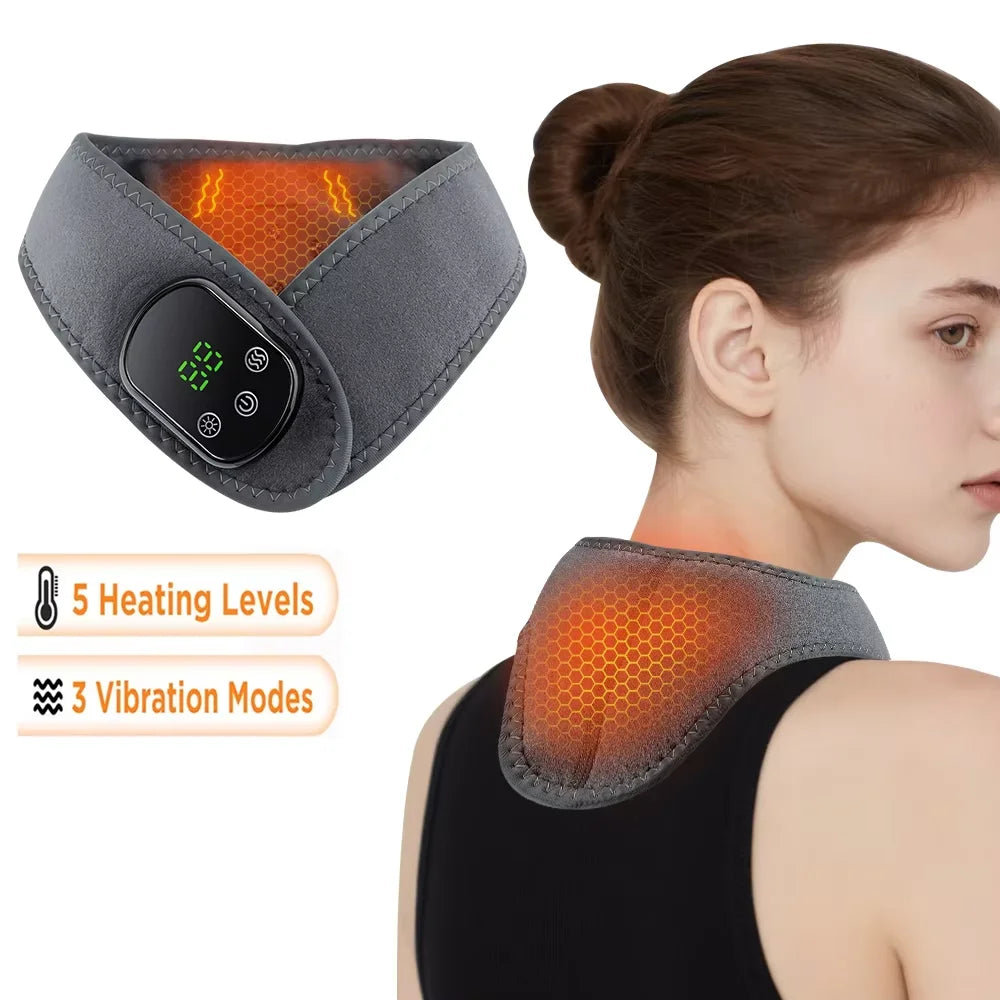 Electric Cordless Heated Ankle Guard Massager for Right or Left Foot Vibration Massage Wristband Hot Compress Ankle Wrist Brace