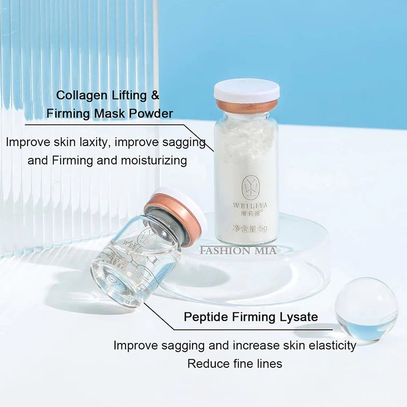 Korea Collagen Peptide Firming Essence Mask Kit V-Face Lifting Thread Mask Hyaluronic Acid Rejuvenate Whitening SkinCare