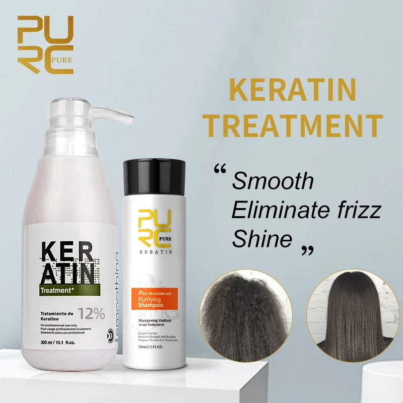 PURC 300ml Keratin Hair Straightening Cream Smoothing Softens Repairs Damaged Dryness Nutritious Hair Care Products