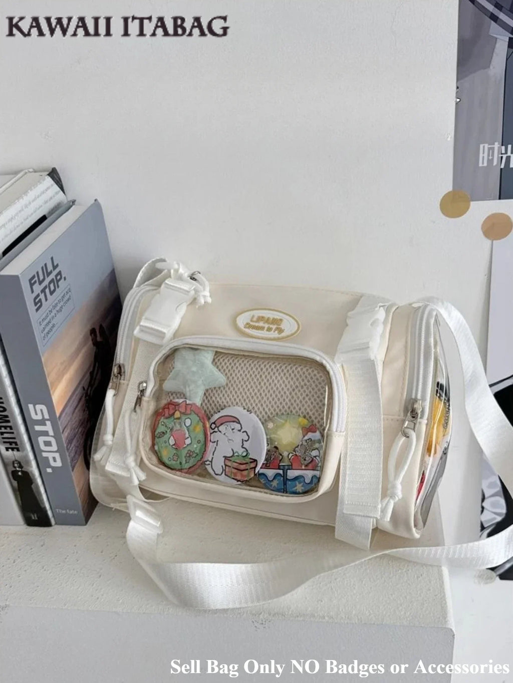 Y2K Fashion Clear Transparent Crossbody Bag Women Multipocket Itabag Summer Bucket Shoulder Bag for Students
