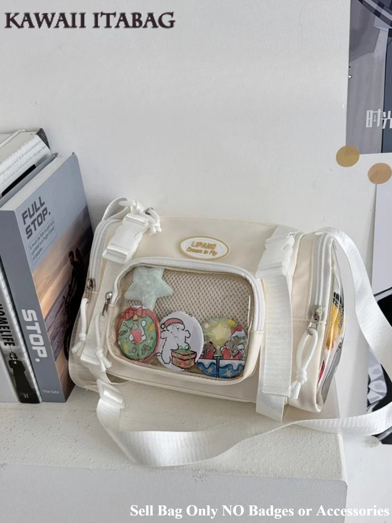 Y2K Fashion Clear Transparent Crossbody Bag Women Multipocket Itabag Summer Bucket Shoulder Bag for Students
