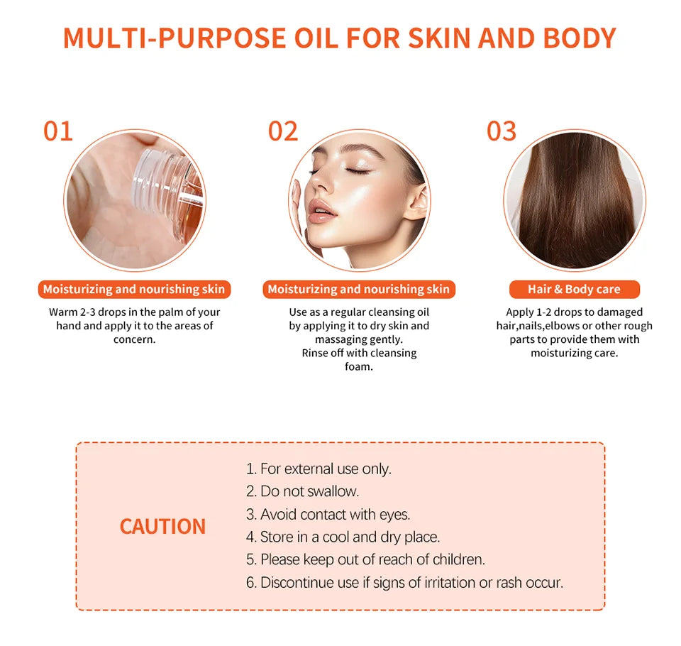 Skincare Oil Vitamin E Skin Care Essence For Scars Pregnancy Marks Facial Body Moisturizing Hydrating Oil For All Skin Types