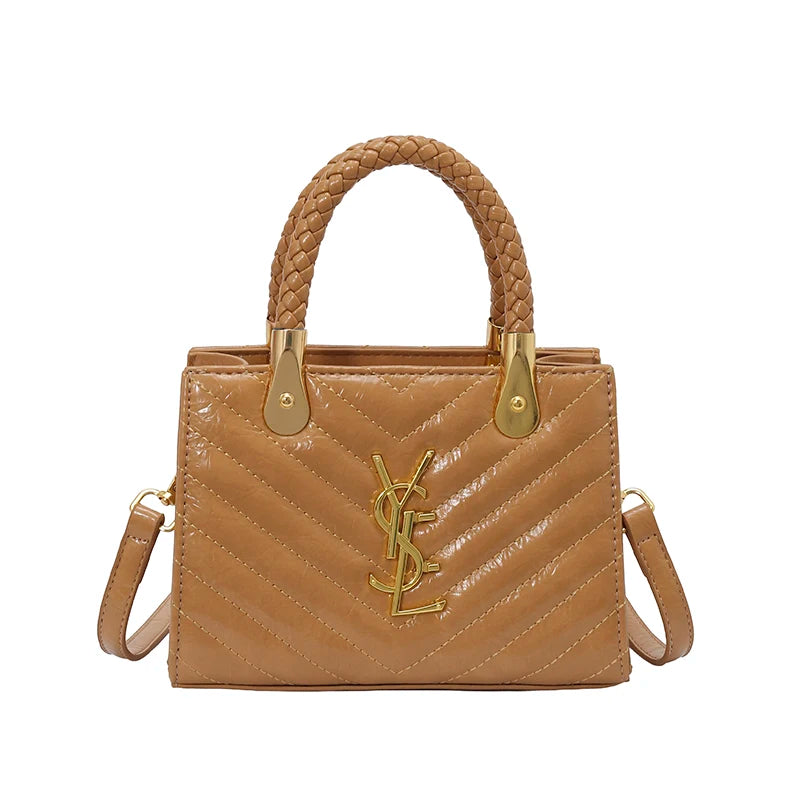 Best Fashionable Diaper Bag Solid Color Leather Handbag Women Casual Vintage Shoulder Bag Commuter Tote