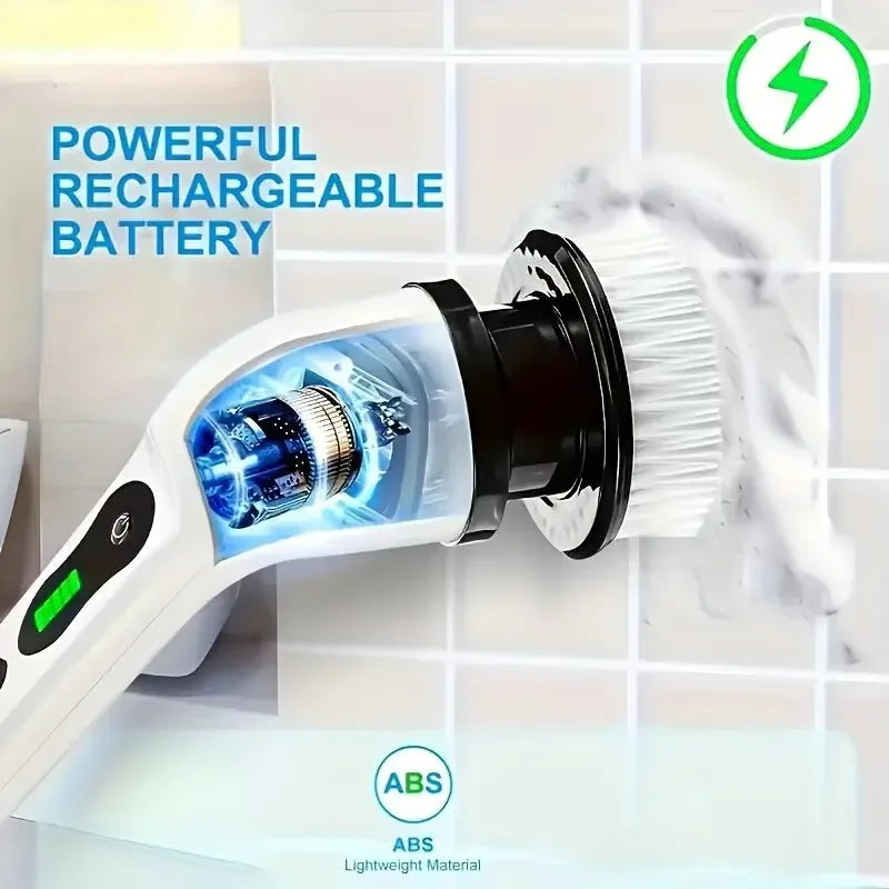Cordless Electric Spin Scrubber Multipurpose, Cleaning Brush for Kitchen Bathroom Toilet Floor, Hair Broom Mop Household Gadget