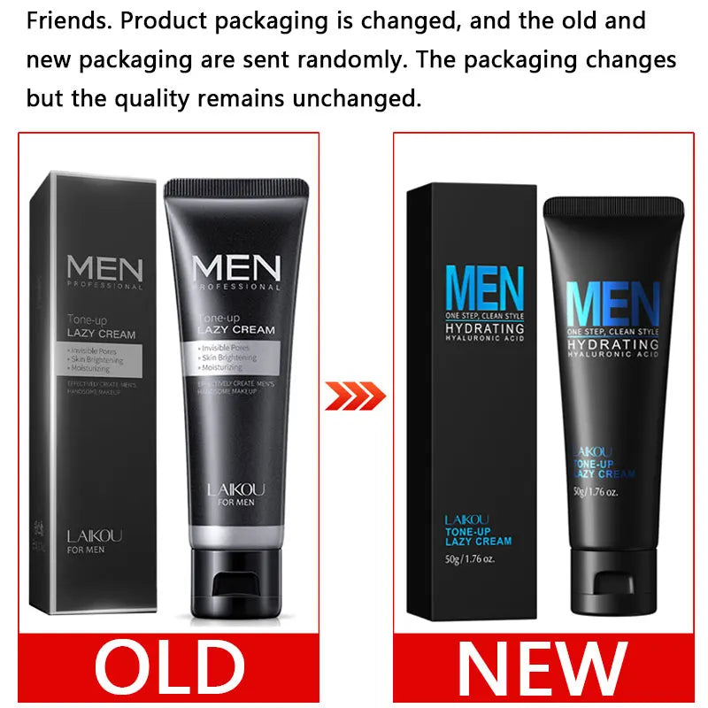 LAIKOU Men BB Cream Revitalising Nourishing Brighten Cream Natural Whitening Face Foundation Tone Up Cream Lazy Concealer 50g