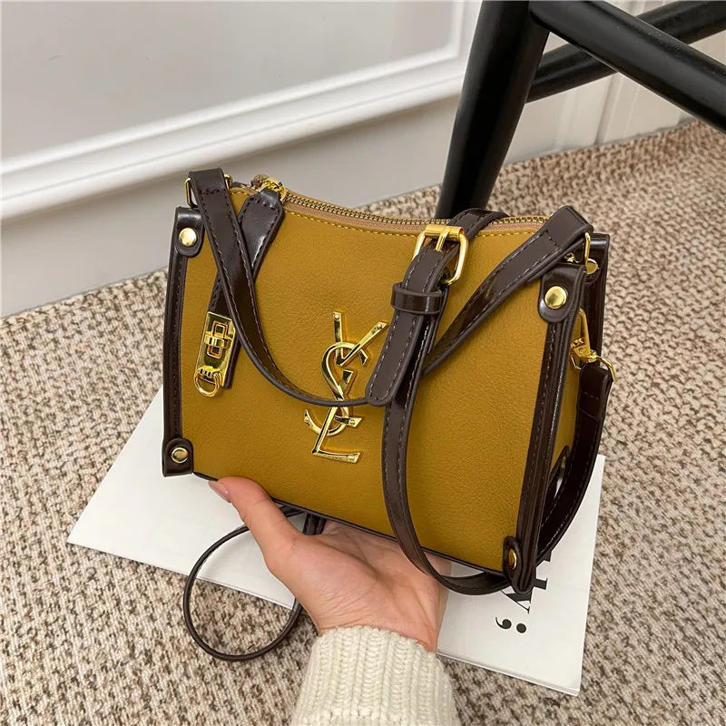 2026 New Korean Style Retro Mini Square Crossbody Bag Shoulder Top Handle Purse Textured Everyday Tote for Women