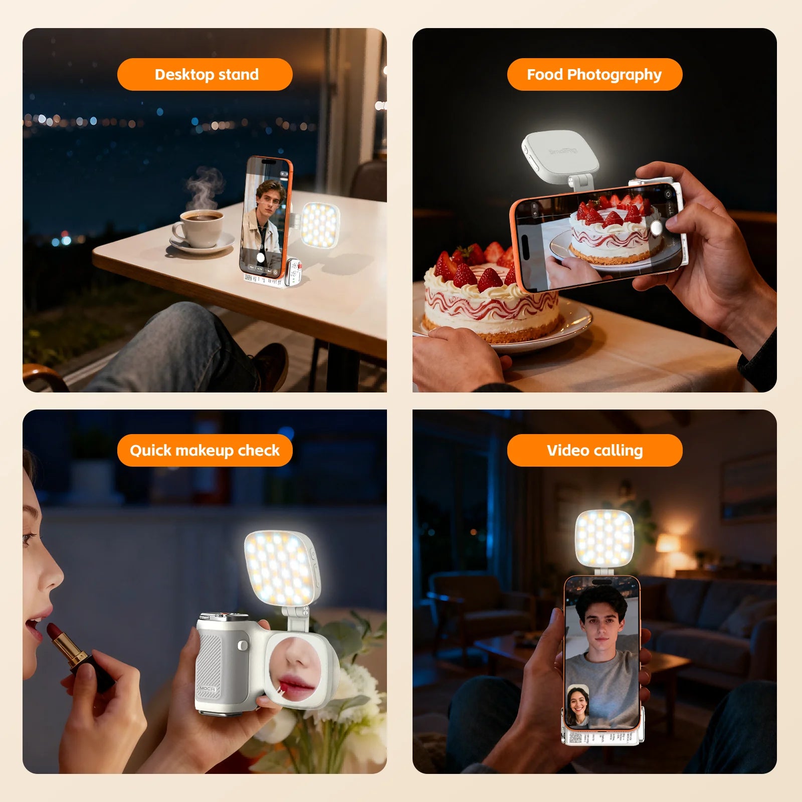 COMITOK MOCA iPhone Wireless Selfie Booster, with Focus Lock/DSLR Shutter,Rechargeable Remote Control+Optional Mirror/Fill Light