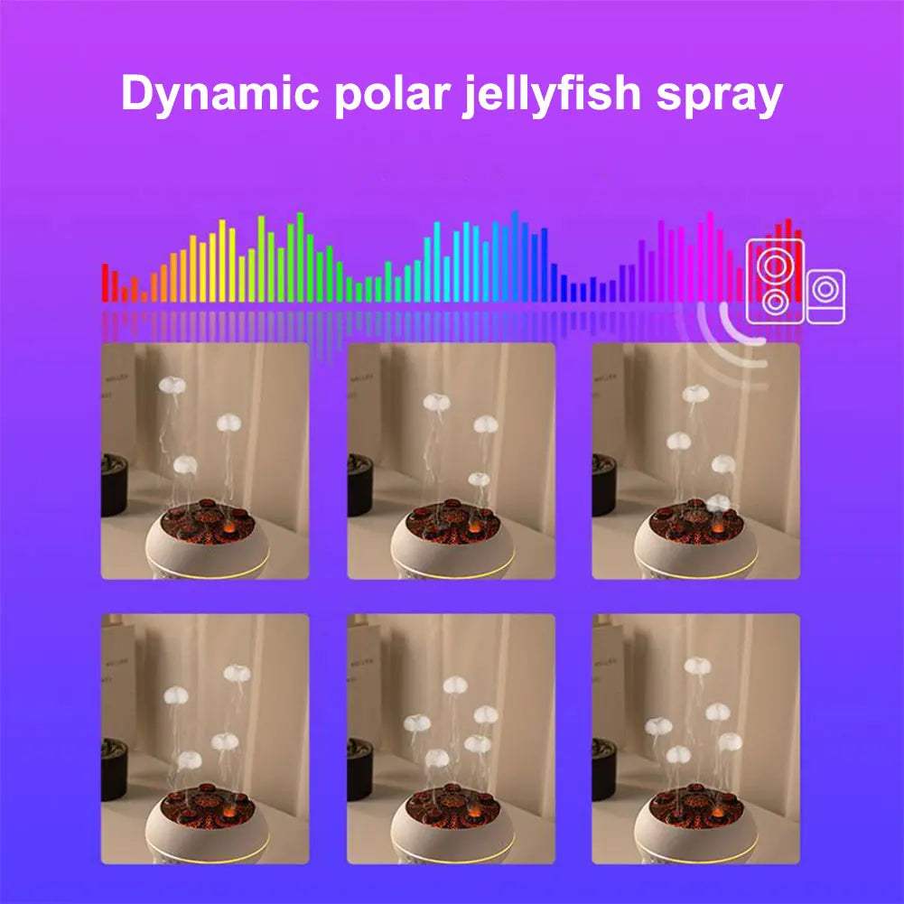 Dynamic Jellyfish Air Humidifier with Colorful Night Lights Cool Mist Humidifier Air Diffuser Humidifier for Home Office Bedroom