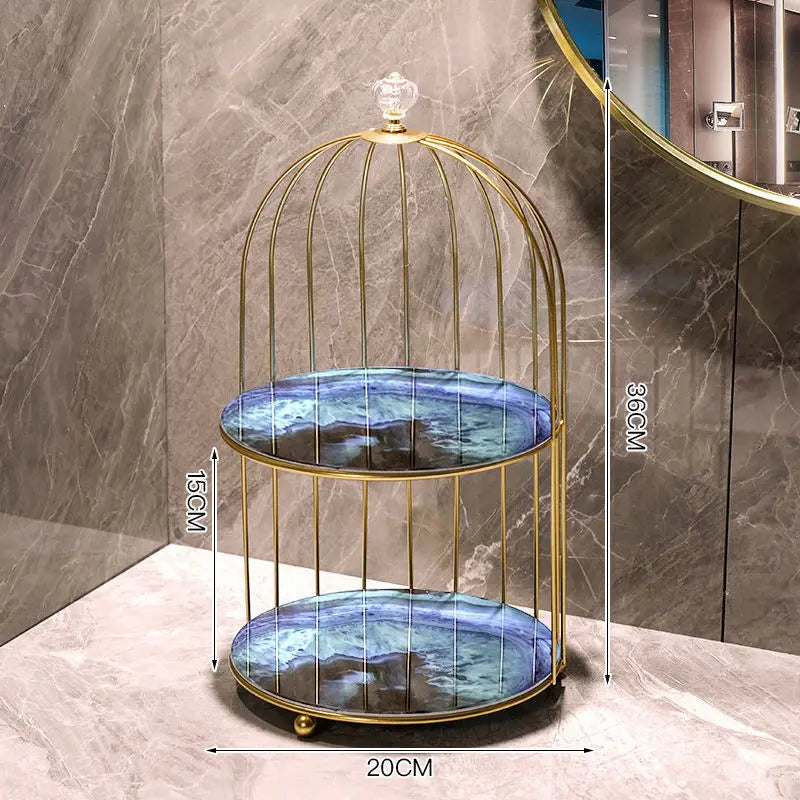 Metal Makeup Organizer Cosmetic Organiser Cosmetic storage Shelf Bathroom Tabletop Organiser Toilet Vanity Organiser Makeup Box