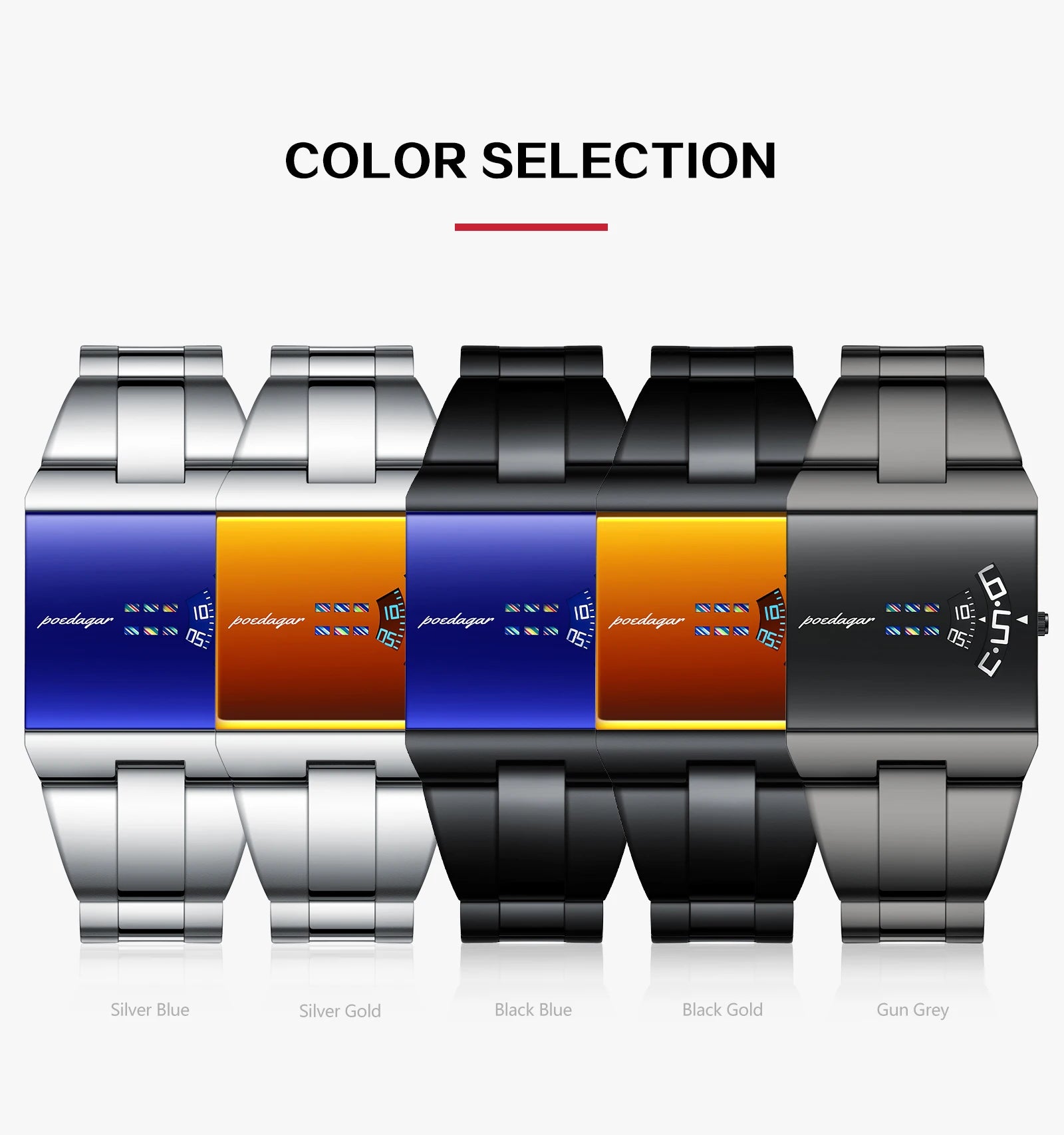 POEDAGAR Top Unique Men Clock Waterproof Fashion Casual Man Wristwatch Stainless Steel Original Sport Quartz Men's Watches Reloj