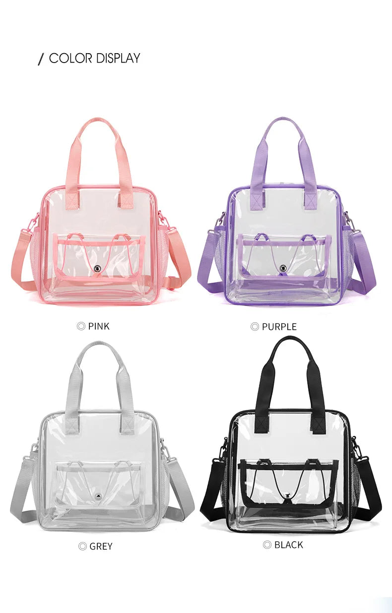 Ladies' shoulder bagTransparent swimming bag PVC travel storage bag travel bag sports stadium concert beach student fashion bag