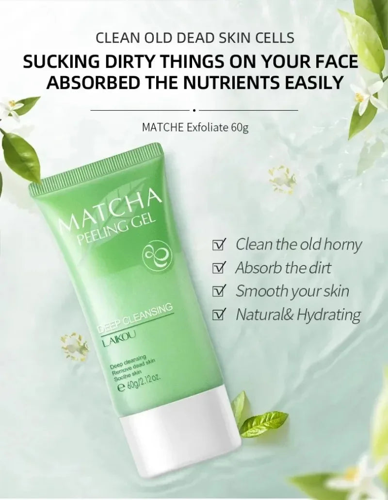 LAIKOU Matcha Exfoliating Exfoliate Peeling Gel Facial Scrub Moisturise  Nourishing Repair Scrubs Face Cream Skin Care