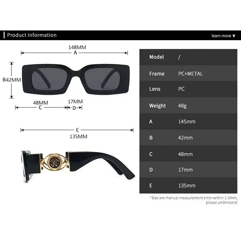 2026 New Retro Square Sunglasses for Women Men Flower Decoration Fashion Ladies Sun Glasses Ins Hot Shading Eyewear UV400
