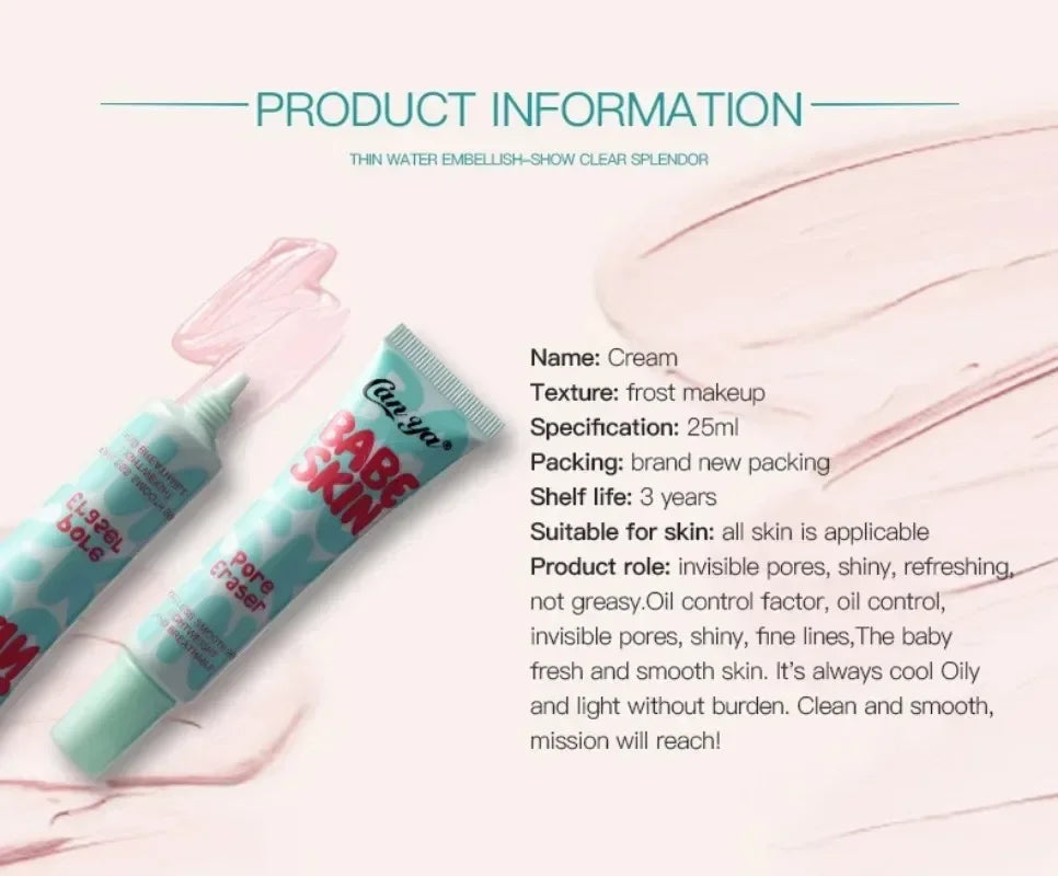 Face Primer Cream,Invisible Pore Base Stick Makeup Concealer Isolation Makeup Front Pore Base Modifying Skin Color Primer Makeup