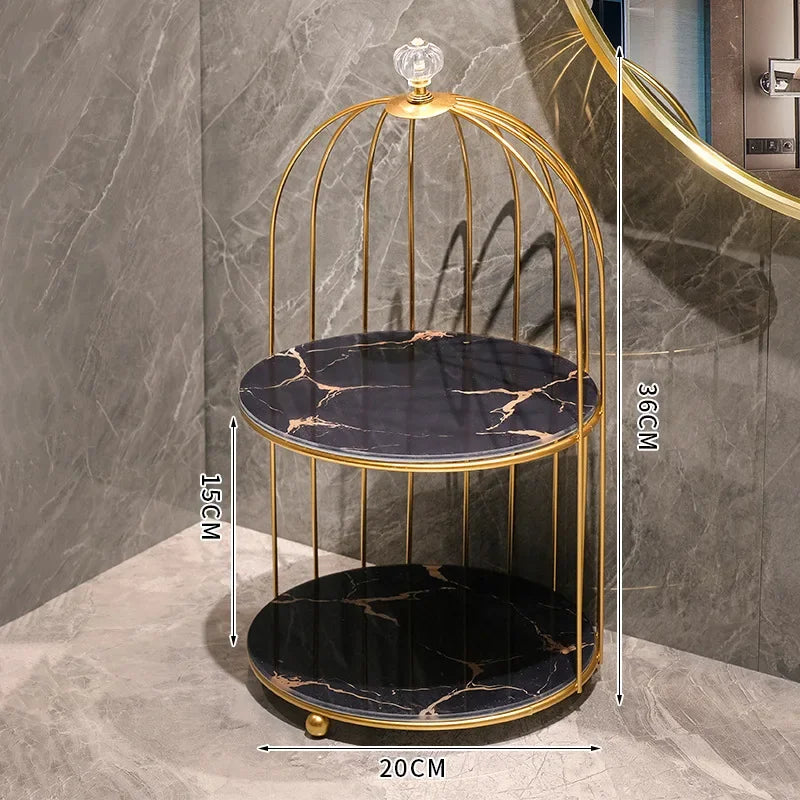Metal Makeup Organizer Cosmetic Organiser Cosmetic storage Shelf Bathroom Tabletop Organiser Toilet Vanity Organiser Makeup Box