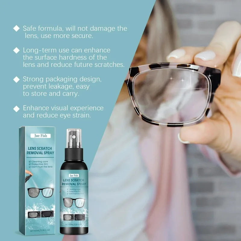 Eyeglass Cleaning Solution Multipurpose Glasses Care Liquid Lens Scratch Cleaning Tools High Concentration Glasses Repair Spray