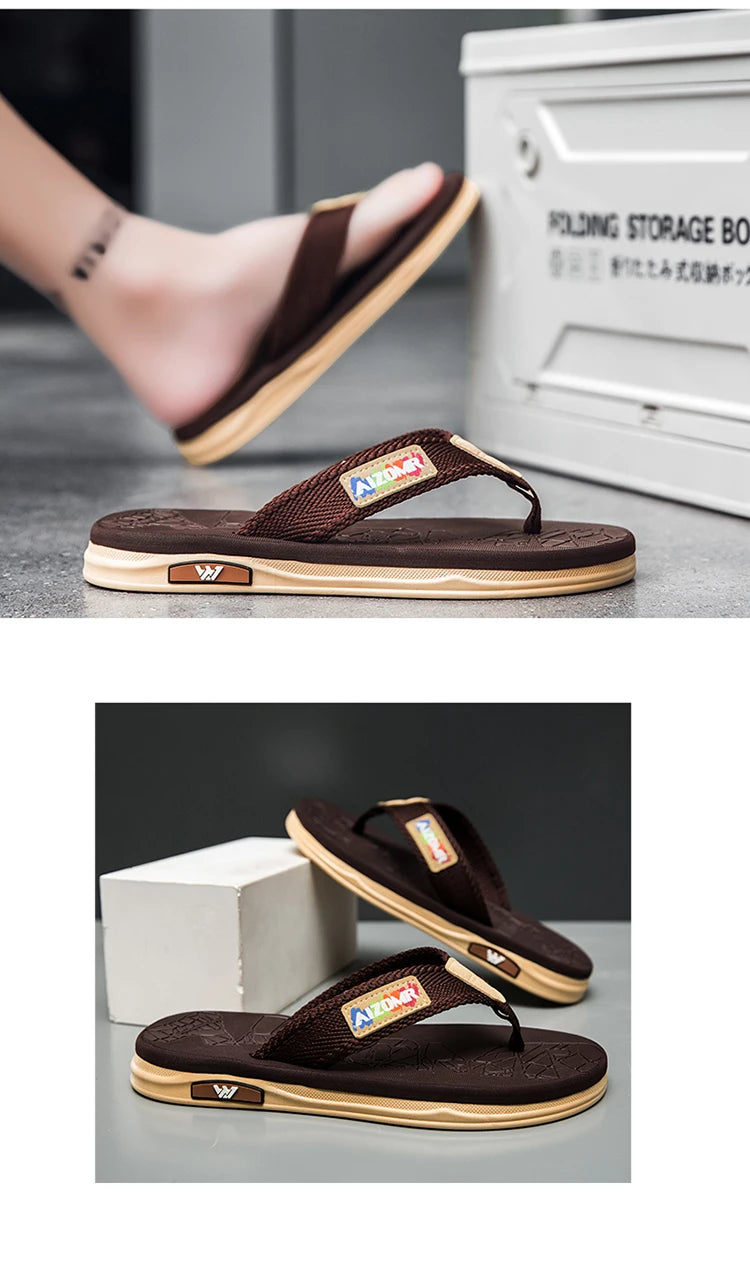 Men's Flip-Flops Are a Popular Fashion Item, Flat, Soft, Comfortable, Simple, and Suitable for Outdoor Wear