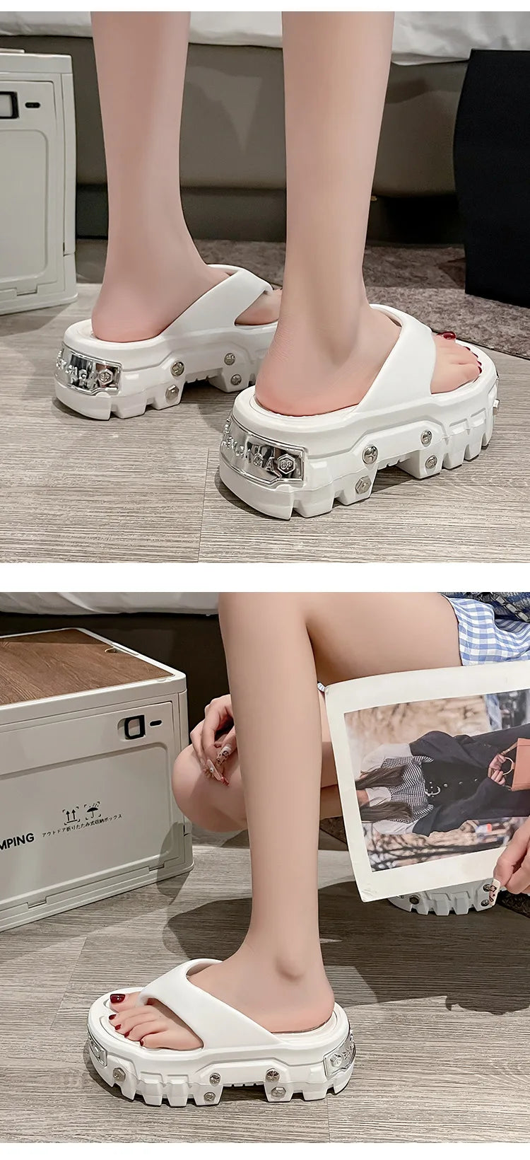 2025 New Sponge Cake Hole Shoes Thick Bottom Men's Couple Baotou Slippers Women's Non slip and Odorous Cold Slippers
