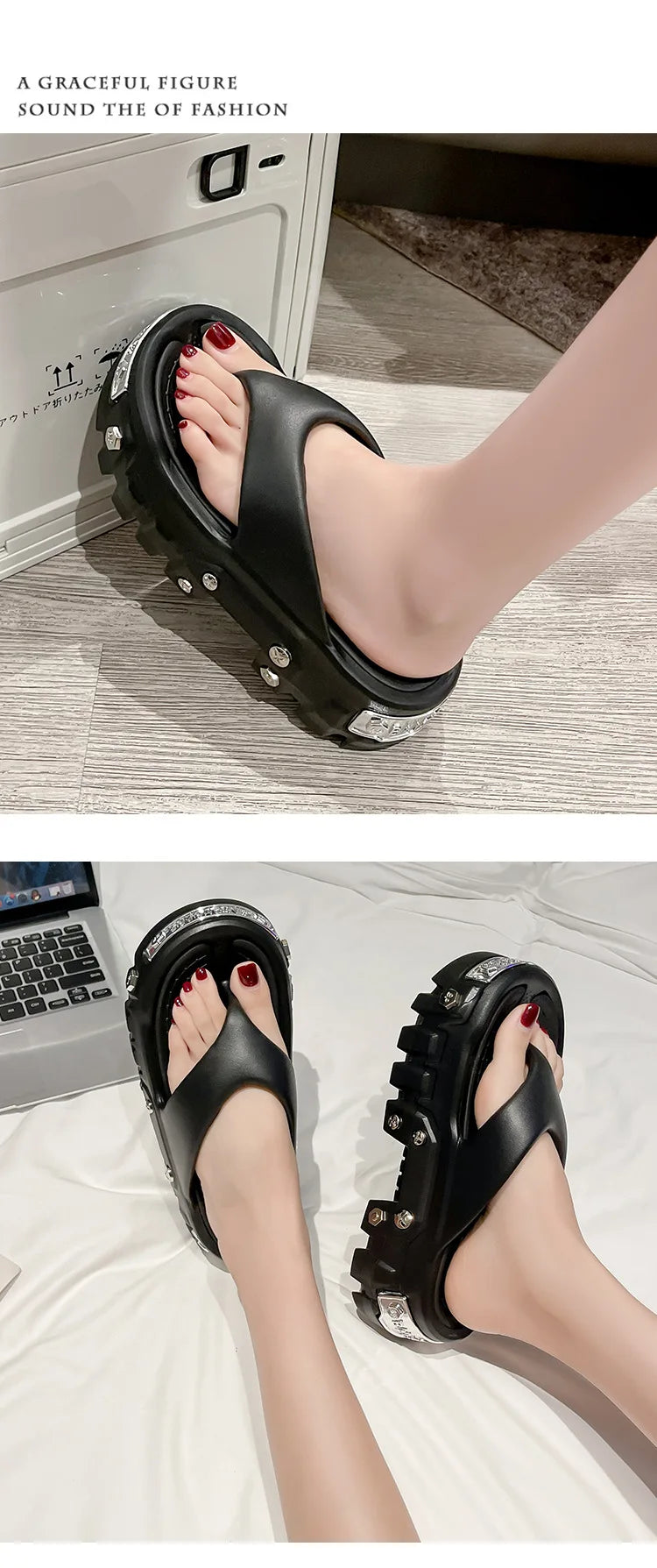 2025 New Sponge Cake Hole Shoes Thick Bottom Men's Couple Baotou Slippers Women's Non slip and Odorous Cold Slippers