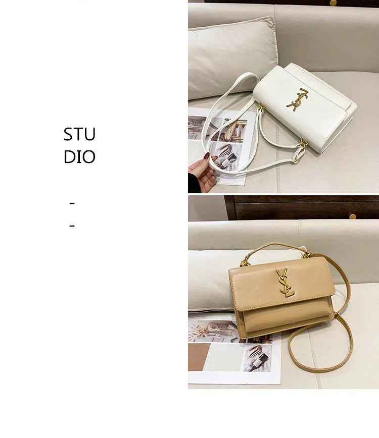 High-End Leather Women Diaper Bag Classic Designer Paris Casual Simple Vintage Trendy Design with Adjustable Shoulder Strap