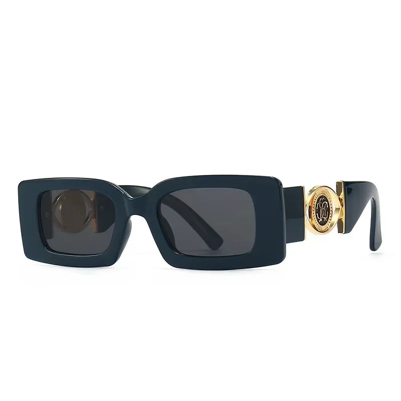 2026 New Retro Square Sunglasses for Women Men Flower Decoration Fashion Ladies Sun Glasses Ins Hot Shading Eyewear UV400