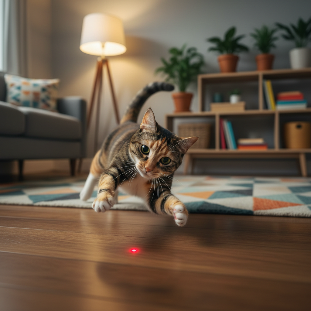 Pet Laser Pointer & LED Flashlight - Interactive Cat Scratching Toy, Christmas Gift for Cats/Kittens